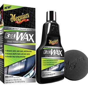 Meguiar's 3-in-1 Wax, Advanced Cleaner Wax that Blends Defect and Scratch Removal with Car Polishing, Keep Your Car Care Simple With an All in One Product, 16 Oz