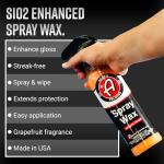 Adam's Polishes Spray Wax 16oz - Premium Infused Carnauba Car Wax Spray For Shine, Polish & Top Coat Paint Protection | Car Wash Enhancer & Clay Bar Lubricant | Car Boat Motorcycle RV Detailing