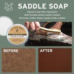 Otter Wax Leather Care Kit | 100% All-Natural Leather Care Products | Made In The USA | Includes Saddle Soap & Leather Salve | Color Safe | Ideal for Shoes, Boots, Jackets, Car Interiors