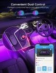 Govee Car LED Lights, Smart Car Interior Lights with App Control, RGB Lights with DIY Mode and Music Mode, 2 Lines Design LED Lights for Cars with Car Charger, 12V
