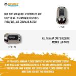 12 Inch Deep Dish Machined Golf Cart Wheels & Tires Set of 4, 20x10-12 All Terrain Tires/Street Use, DOT Certified Golf Cart Wheels Compatible with EZGO, Club Car, YMH