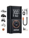 AstroAI L7 Tire Inflator Portable Air Compressor Cordless Mini Bike Pump with Digital Dual Values Display, 150 PSI Car Tires Air Pump with LED Lights&Pressure Gauge for Auto, Motorcycles, Bikes, Balls