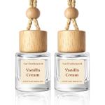 HoogaLife Car Air Freshener Diffuser 2 Pack Hanging Air Freshener Diffuser - Vanilla Cream Fragrance Oil Air D iffuser for Car, 45+ days Long Lasting Fragrance Made in USA C ar Air Fresheners (V54)