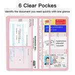 Valardoh Premium Car Registration and Insurance Card Holder, Car Document Holder for Cards, Driver License & other Essential Documents (Pink)
