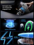 LISEN for 15W MagSafe Car Mount Charger,MagSafe Charger,Wireless Car Charger,Magnetic Phone Holder for Car,Phone Holders for Your Car Accessories for Women Men Jeep Ford F150 for iPhone 17-12,Samsung