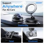 ANDERY Car Phone Holder for Magsafe [78+LBS Strongest Suction & 2400gf Magnetic] 360° Adjustable Car Phone Mount, Phone Holders for Your Car for iPhone 17-12 Pro Max Plus Air, Carbon Fiber