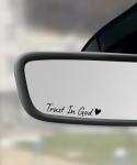 SCUARI 4PCS Car Stickers,Cars Decals,Car Accessories Trust in God Rearview Mirror Sticker,Auto Stickers and Decals,Auto Decals for Women,Trust in God Mirror Decoration,Fits Most Vehicles (Black)