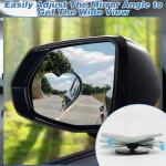 2Pcs Cars Heart Shaped Blind Spot Mirrors Car Side Mirror Blindspot Adjustabe Angle Removable Wide Angle Convex RearView Mirror for Enhanced Safety Universal Fit Stick, Car Accessories for Cars Suvs