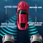 2Pcs Cars Heart Shaped Blind Spot Mirrors Car Side Mirror Blindspot Adjustabe Angle Removable Wide Angle Convex RearView Mirror for Enhanced Safety Universal Fit Stick, Car Accessories for Cars Suvs