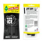 LITTLE TREES Car Air Freshener | Vent Wrap Provides Long Lasting Scent, Invisibly Fresh | 16 Air Fresheners | Black Ice