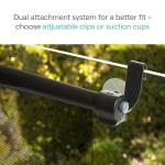 Munchkin Brica Sun Safety Car Window Shade with Heat Alert, Helps Block UVA/UVB Rays, 2 Pack, Black