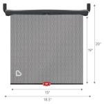 Munchkin Brica Sun Safety Car Window Shade with Heat Alert, Helps Block UVA/UVB Rays, 2 Pack, Black