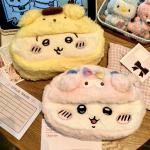 Cute Cartoon Chiikawa Plush Storage Bag Fit Kawaii Large Capacity Beauty Toiletry Makeup Pencil Case Girl Heart Birthday Gift