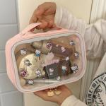 Sanrio Hello Kitty Cute Travel Portable Makeup Bag Large Capacity Toiletry Storage Bag Kawaii Y2K Transparent Cosmetic Bag Gifts