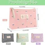 Small Cosmetic Bag, Canvas Travel Cosmetic Bag, Canvas Makeup Bag, Coin Purse, Multifunctional Cosmetic Bag, Women's Portable Toiletry Bag, 17 X 11.5 X 4cm , Multiple Colors