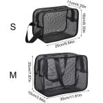 Mesh Shower Caddy Tote Bag Cosmetic Storage Bag Multifunctional Shower Bag Large Capacity Portable Toiletry Organizer