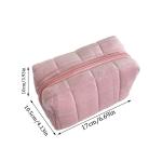 Cute Plush Makeup Bag for Women Portable Travel Small Cosmetic Bags Solid Color Zipper Toiletry Bag Washing Pouch Storage Bags