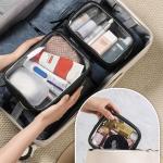 PVC Clear Makeup Case Toiletry Bag Multipurpose Travel Kit Portable  Large Capacity Dust Proof Organizer Transparent Storage Bag
