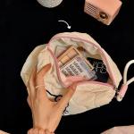 Sanrio Hello Kitty Square Makeup Bag Kawaii Double Zipper Travel Storage Bag Portable Cream Soft Cloud Cosmetic Toiletry Handbag