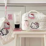 Kitty Large Capacity Makeup Bag Waterproof Travel Toiletry Organizer Cute Cartoon Cosmetic Case with Double Zipper for Girls