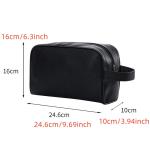 New Men Travel Cosmetic Bag Large Capacity Zipper Makeup Bags PU Leather Travel Toiletry Bag Cosmetics Organizer Storage Pouch