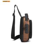 HOMEFISH Stylish Men's Sling Bag - Durable Oxford Fabric, Crossbody Chest Pack with Phone Pocket, Zip Closure for Daily Commute