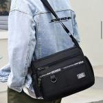 Men's cross-body bag with multi-layered pockets, adjustable shoulder strap, business single-shoulder bag