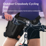 HOMEFISH 1PC Black Motorcycle Leg Bag Waterproof Rider Waist Bag Cycling Bike Crossbody Bag Motorcycle Equipment