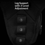 HOMEFISH 1PC Black Motorcycle Leg Bag Waterproof Rider Waist Bag Cycling Bike Crossbody Bag Motorcycle Equipment