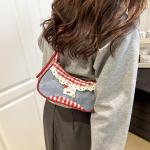 Shoulder Bag Crossbody Bag Korean Fresh Style Large Capacity Plaid Handheld Commuter Bag Mini Bags Vintage Korean Outfits Bag