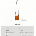 Nylon Crossbody Bag Soft Mini Phone Wallet Multifunctional Square Shoulder Bag Crossbody Purse Canvas Purse Messenger Bag