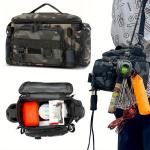 A practical fishing gear bag - canvas waist bag crossbody shoulder bag, universal travel sports bag