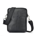 Men's Genuine Leather Crossbody Bag High Quality Zipper Pocket Retro Business Messenger Bag for Men