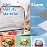 Capacity hand-held with shoulder strap insulated bag, lunch box bag, student thickened waterproof lunch bag