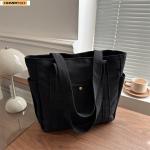 Homefish Capacity Canvas Tote Bags for Work Commuting Carrying Bag College Style Student Outfit Book Shoulder Bag Shopping Bag
