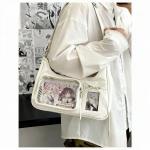 Y2k Harajuku Shoulder Bag Women Korean Transparent Ita Bag School Crossbody Bag Female Japanese Designer Preppy Handbag Purse