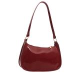 HOMEFIH PU Leather Handbag Solid Color Cherry Pendant Casual Shoulder Bag Versatile Fashion Commuting Bag for Girls Underarm Bag