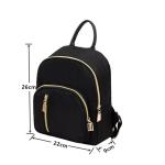 Women's Multi-Function Fashion Girl Oxford Daypack Travel Cute Mini Backpack Men Shoulder Bag Black Purse Hot