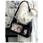 Y2k Harajuku Shoulder Bag Women Korean Transparent Ita Bag School Crossbody Bag Female Japanese Designer Preppy Handbag Purse