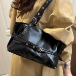 Fashionable Medium Size Versatile Tote Handbag for Daily Use Ethnic Style Synthetic Leather and Canvas Bag