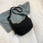 Solid color trendy shoulder bag, personalized multifunctional canvas bag, daily minimalist dumpling bag