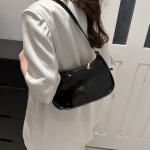 Retro Solid Color PU Leather Shoulder Underarm Bag Women's Fashion Handbags Casual Hobos Purses and Handbag Ladies Hand Bags