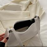 Retro Solid Color PU Leather Shoulder Underarm Bag Women's Fashion Handbags Casual Hobos Purses and Handbag Ladies Hand Bags