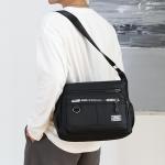 Men's business single-shoulder bag, suitable for business trips and work, made of nylon material, with a single shoulder strap.