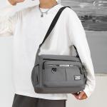 Men's business single-shoulder bag, suitable for business trips and work, made of nylon material, with a single shoulder strap.