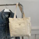 HOMEFISH Portable large-capacity canvas bag, versatile shoulder bag design, special cloth bag for students' class and daily