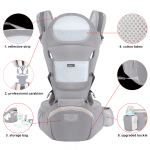 Ergonomic Baby Carrier Backpack Infant Baby Hipseat Carrier Front Facing Ergonomic Kangaroo Baby Wrap Sling Travel Backpack