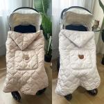 Hooded Blanket for Baby Stroller Newborn Swaddle Wrap Warm Baby Carrier Sling Cover Infant Cloak Cape Sleeping Quilt 80*85cm