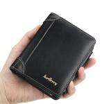 1Pcs/Baellerry Men's Short Pu Leather Wallet, Multi-Card Slots with Bill Clip and Zippered Coin Pocket, Stylish Everyday Small Wallet