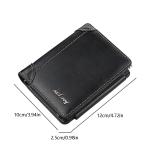 1Pcs/Baellerry Men's Short Pu Leather Wallet, Multi-Card Slots with Bill Clip and Zippered Coin Pocket, Stylish Everyday Small Wallet